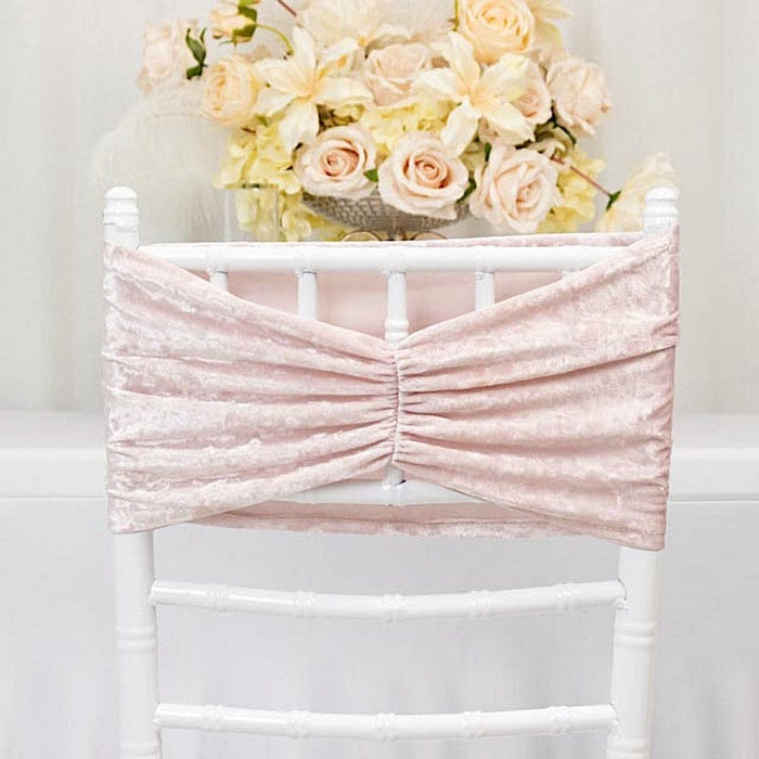 5 Wide Ruffle Crushed Velvet Chair Sashes