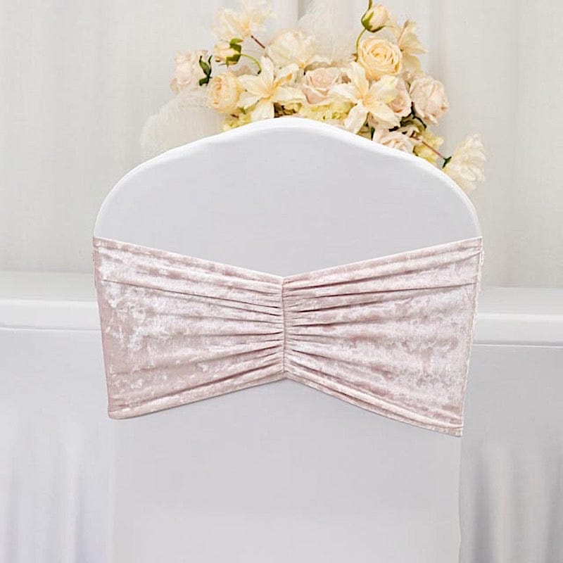 5 Wide Ruffle Crushed Velvet Chair Sashes