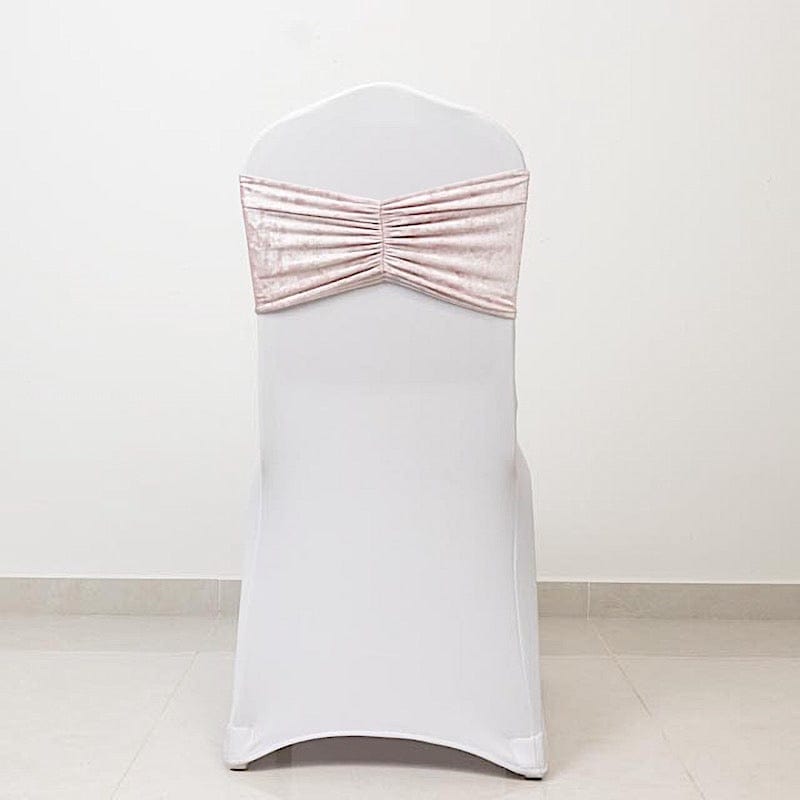 5 Wide Ruffle Crushed Velvet Chair Sashes