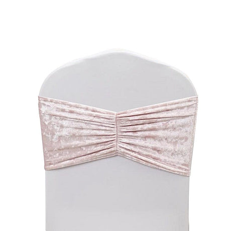 5 Wide Ruffle Crushed Velvet Chair Sashes