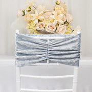 5 Wide Ruffle Crushed Velvet Chair Sashes
