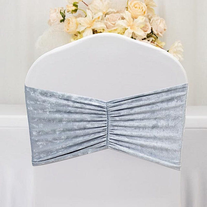5 Wide Ruffle Crushed Velvet Chair Sashes