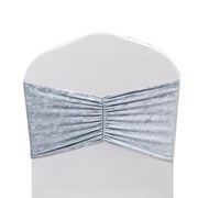 5 Wide Ruffle Crushed Velvet Chair Sashes