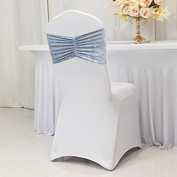 5 Wide Ruffle Crushed Velvet Chair Sashes