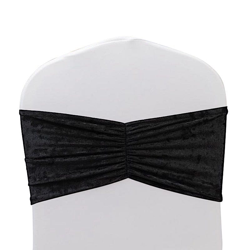 5 Wide Ruffle Crushed Velvet Chair Sashes