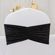 5 Wide Ruffle Crushed Velvet Chair Sashes