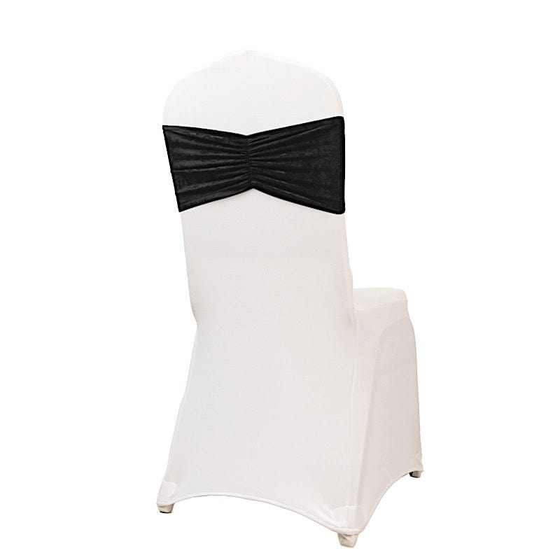 5 Wide Ruffle Crushed Velvet Chair Sashes