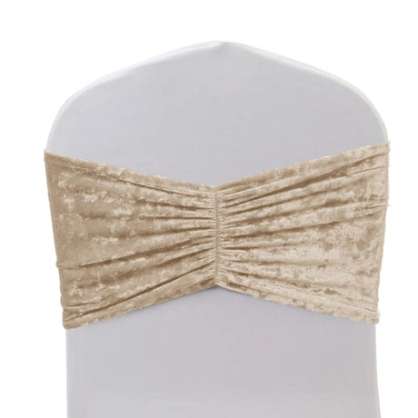 5 Wide Ruffle Crushed Velvet Chair Sashes