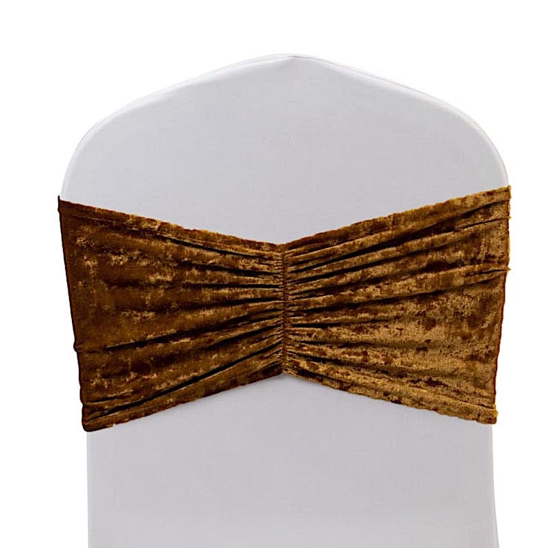 5 Wide Ruffle Crushed Velvet Chair Sashes