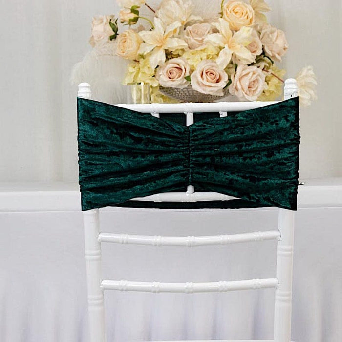 5 Wide Ruffle Crushed Velvet Chair Sashes