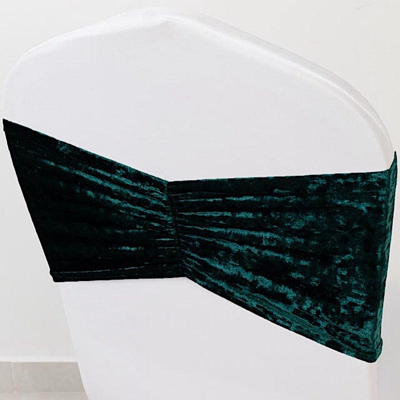 5 Wide Ruffle Crushed Velvet Chair Sashes