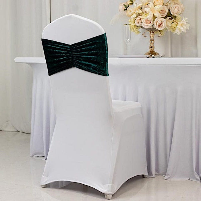 5 Wide Ruffle Crushed Velvet Chair Sashes
