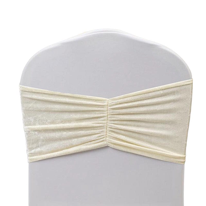 5 Wide Ruffle Crushed Velvet Chair Sashes