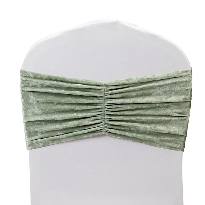 5 Wide Ruffle Crushed Velvet Chair Sashes