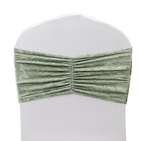 5 Wide Ruffle Crushed Velvet Chair Sashes