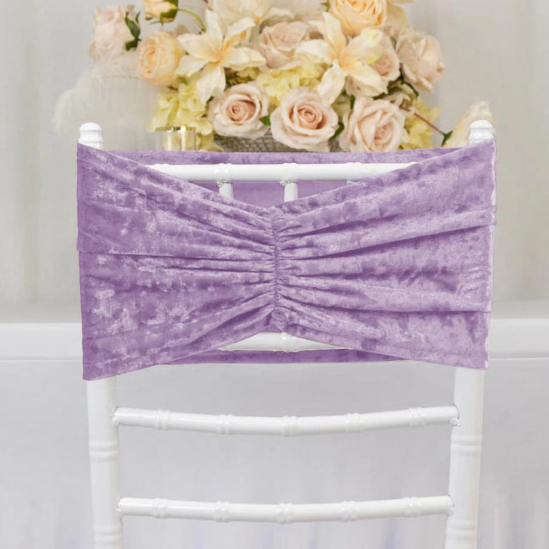 5 Wide Ruffle Crushed Velvet Chair Sashes
