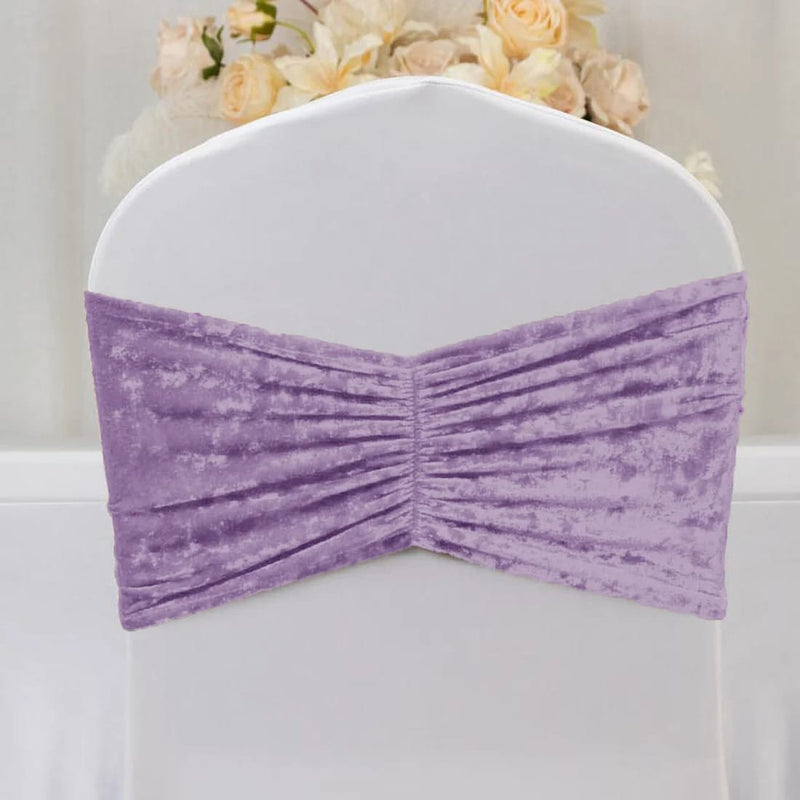 5 Wide Ruffle Crushed Velvet Chair Sashes