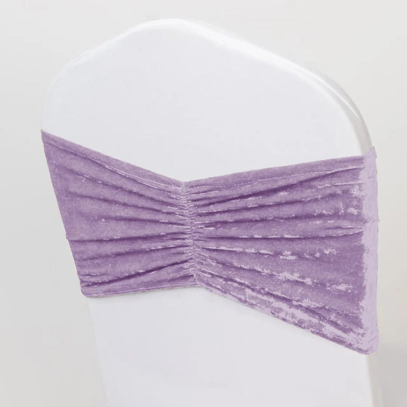 5 Wide Ruffle Crushed Velvet Chair Sashes
