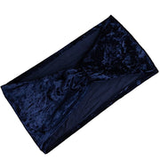 5 Wide Ruffle Crushed Velvet Chair Sashes SASH_VEL01_W_NAVY