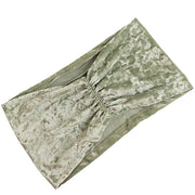 5 Wide Ruffle Crushed Velvet Chair Sashes SASH_VEL01_W_SAGE