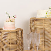 5 Woven Rattan Wicker Plant Stands - Natural PROP_BOX_WAV01_SET5_NAT
