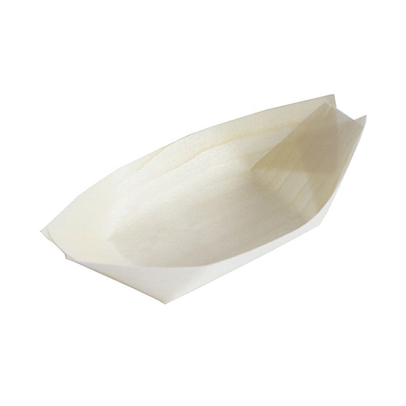 50 Biodegradable Pine Wood Boat Shaped Food Trays - Natural DSP_BIRC_BO001_6