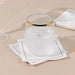 50 Cotton Cocktail Napkins with Black Hemstitched Border - White NAP_BEV_DSPLIN_4X4_WHT