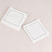 50 Cotton Cocktail Napkins with Black Hemstitched Border - White NAP_BEV_DSPLIN_4X4_WHT