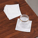 50 Cotton Cocktail Napkins with Black Hemstitched Border - White NAP_BEV_DSPLIN_4X4_WHT