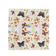 50 Disposable 2 Ply Paper Napkins Field Herbs and Butterfly Print - Assorted NAP_BEV12_IVR