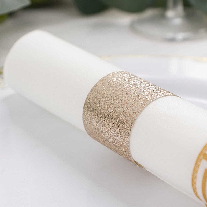 50 Disposable Glitter Paper Napkin Rings