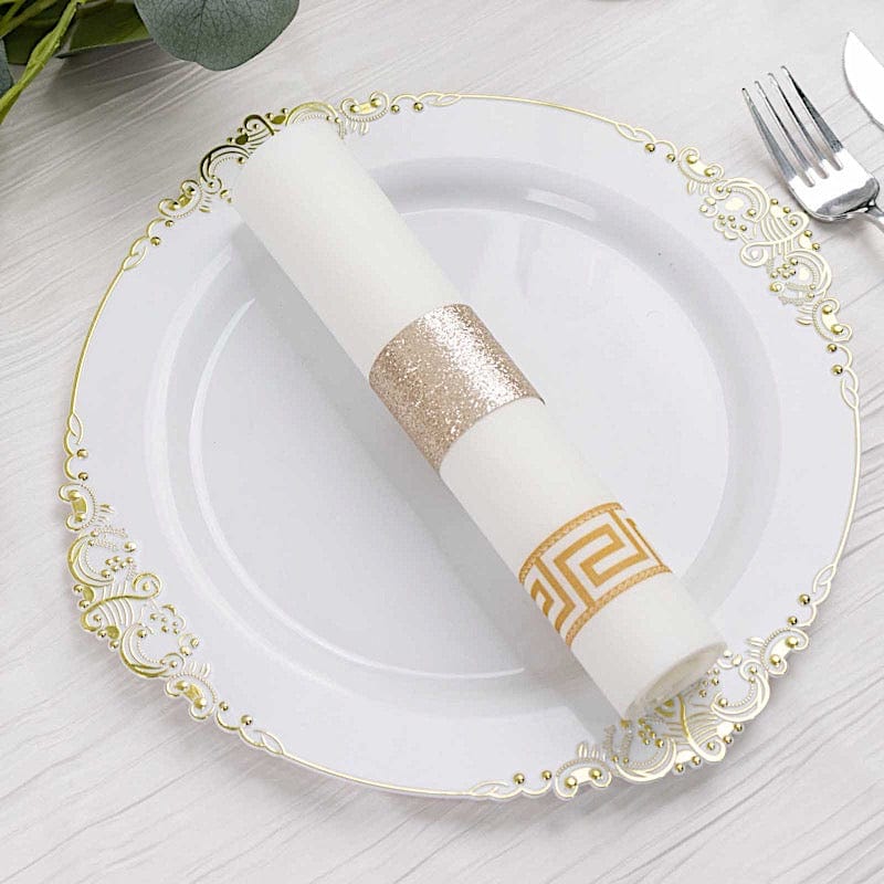 50 Disposable Glitter Paper Napkin Rings