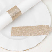 50 Disposable Glitter Paper Napkin Rings