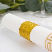 50 Disposable Glitter Paper Napkin Rings