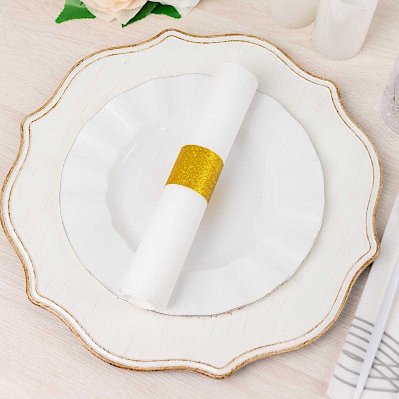 50 Disposable Glitter Paper Napkin Rings