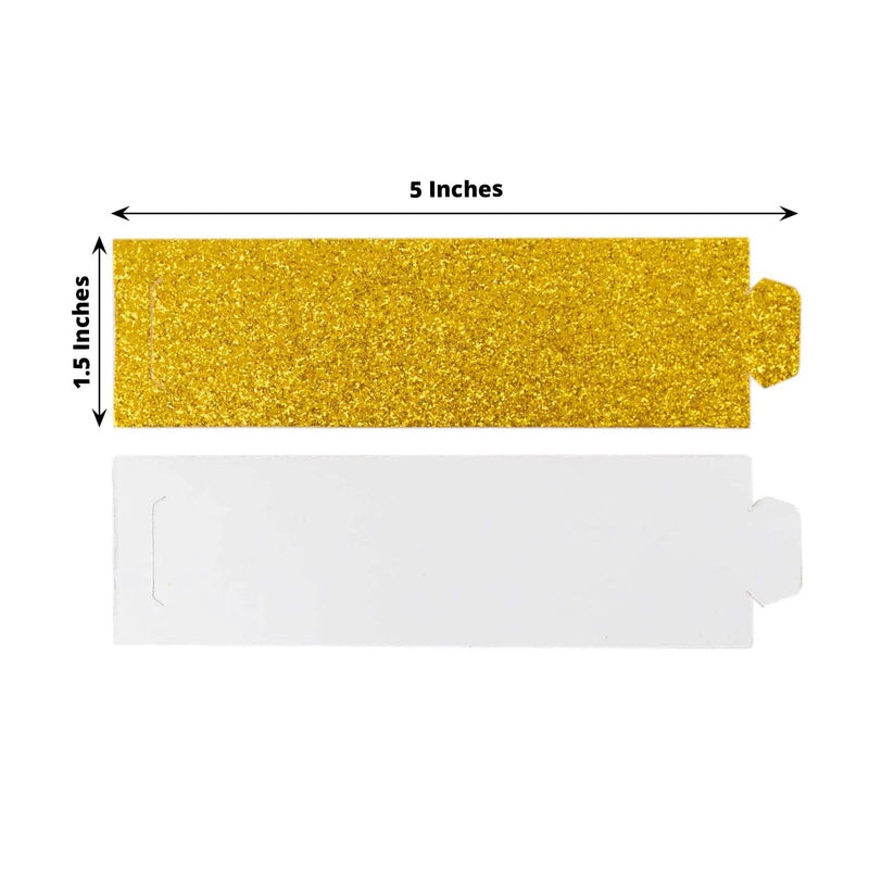 50 Disposable Glitter Paper Napkin Rings