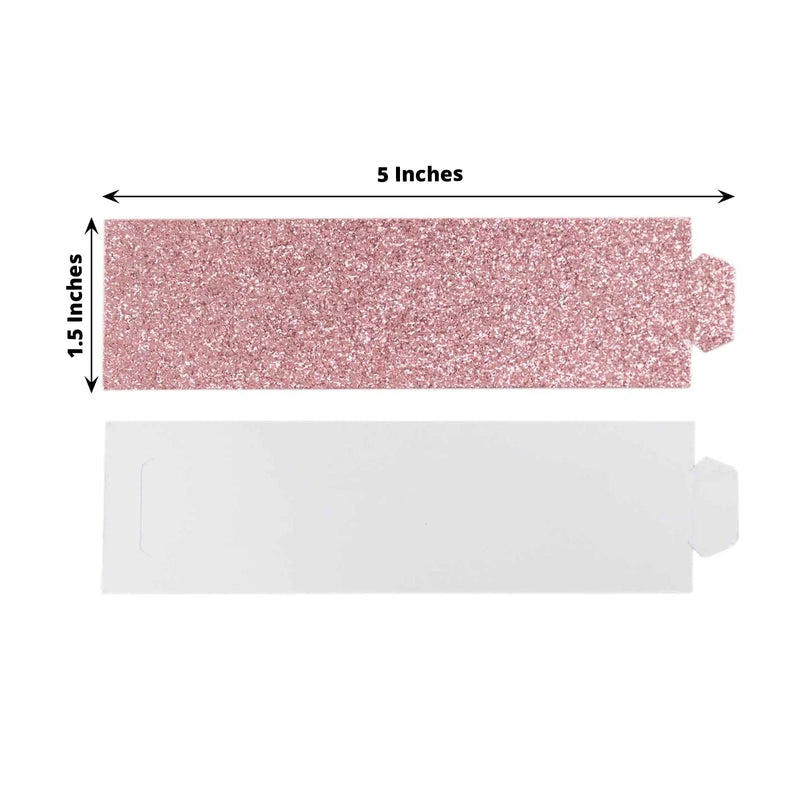 50 Disposable Glitter Paper Napkin Rings