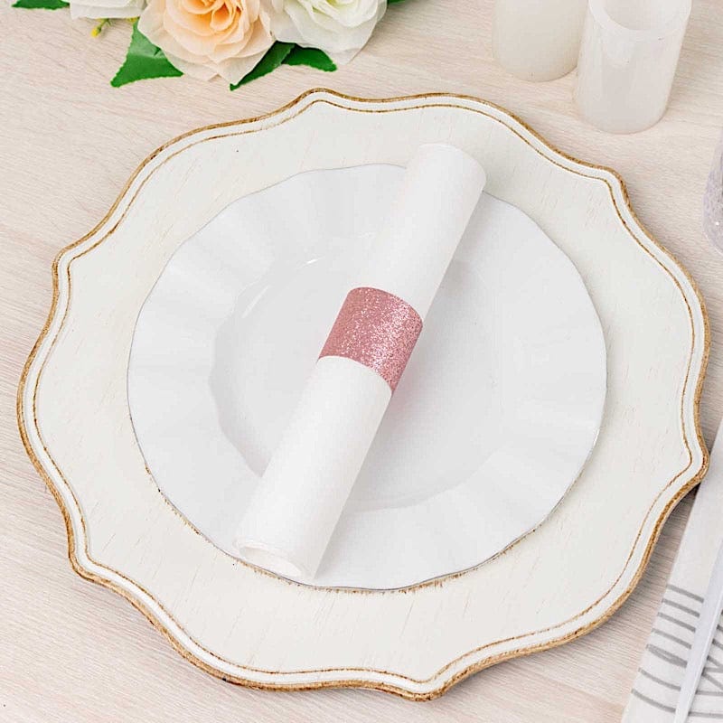 50 Disposable Glitter Paper Napkin Rings