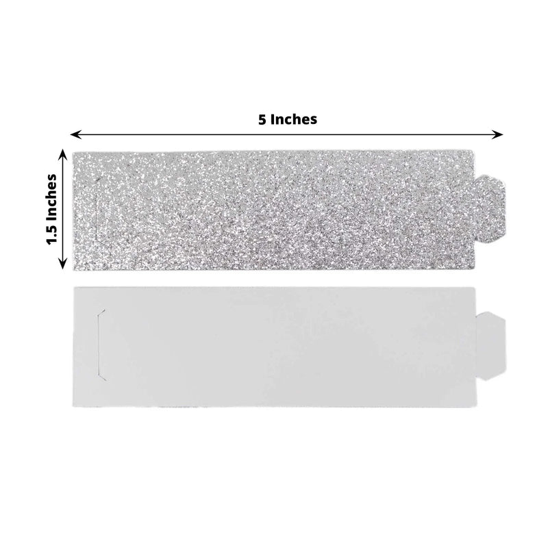 50 Disposable Glitter Paper Napkin Rings