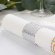 50 Disposable Glitter Paper Napkin Rings