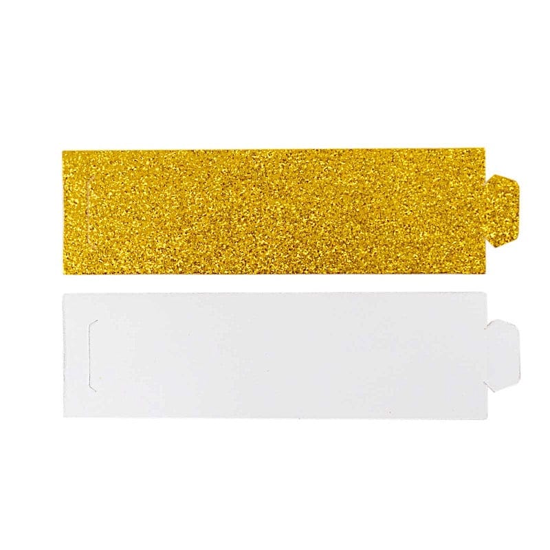 50 Disposable Glitter Paper Napkin Rings NAP_RING_PAP03_GOLD