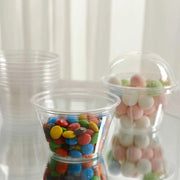50 Dome Lid Plastic Dessert Parfait Cups - Clear DSP_DST_CU012_7_CLR