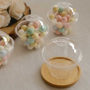 50 Dome Lid Plastic Dessert Parfait Cups - Clear DSP_DST_CU012_7_CLR