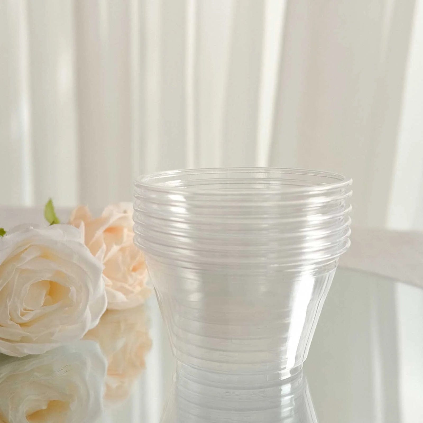 50 Dome Lid Plastic Dessert Parfait Cups - Clear DSP_DST_CU012_7_CLR