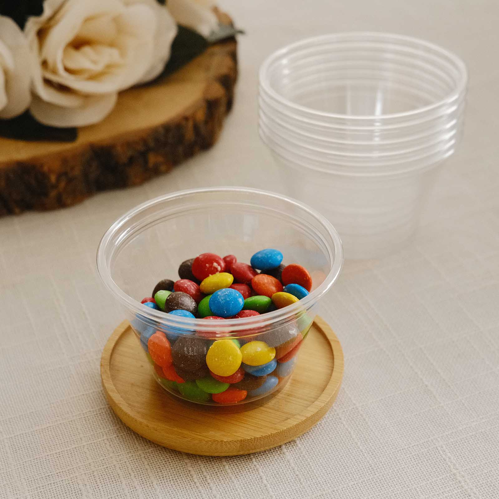 50 Dome Lid Plastic Dessert Parfait Cups - Clear DSP_DST_CU012_7_CLR