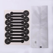 50 Dotted Plastic Party Favor Treat Bags with "Thank You" Paper Stickers - Clear and Black BAG_PVC04_6X9_CLR