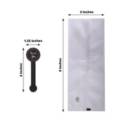 50 Dotted Plastic Party Favor Treat Bags with "Thank You" Paper Stickers - Clear and Black BAG_PVC04_6X9_CLR