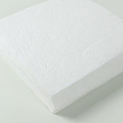 50 Embossed Paper Cocktail Napkins with French Swirl Pattern - White NAP_BEV_EMB01_6_WHT