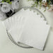 50 Embossed Paper Cocktail Napkins with French Swirl Pattern - White NAP_BEV_EMB01_6_WHT
