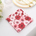 50 Floral Design 13"  2 Ply Soft Paper Beverage Napkins - Blush and Red NAP_BEV08_046